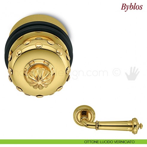 Fermaporta Byblos Antologhia ottone lucido verniciato