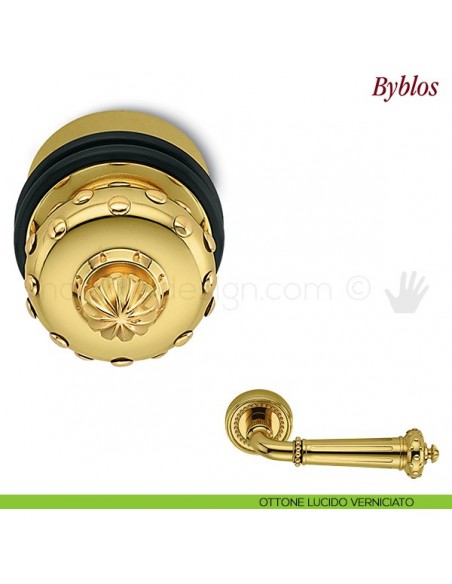 Fermaporta Byblos Antologhia ottone lucido verniciato