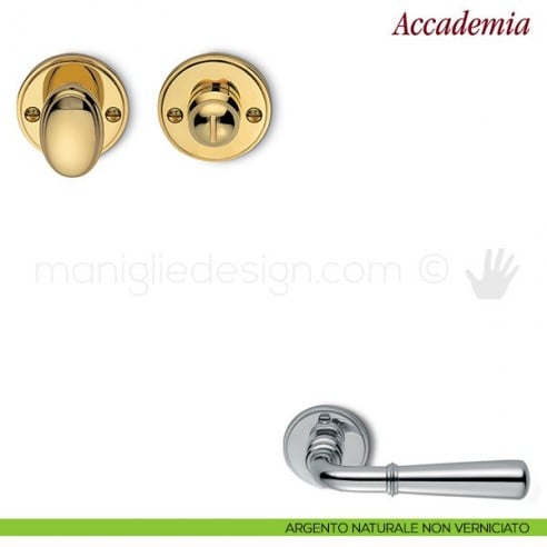 Nottolino per porta Antologhia KAC19 BZG 6B argento naturale non verniciato