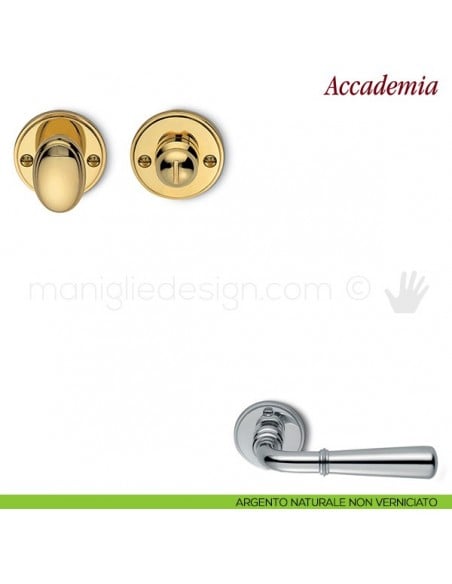 Nottolino per porta Antologhia KAC19 BZG 6B argento naturale non verniciato