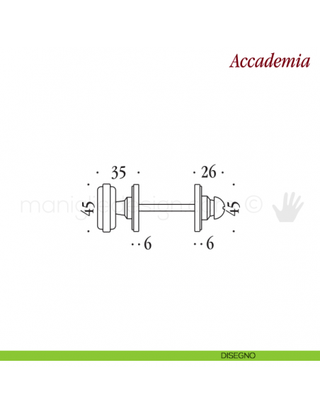 Nottolino per porta Antologhia KAC19 BZG 6B disegno