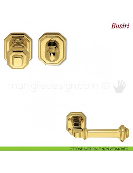 Nottolino per porta Antologhia KBU19 BZG 6B ottone naturale non verniciato