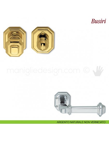 Nottolino per porta Antologhia KBU19 BZG 6B argento naturale non verniciato