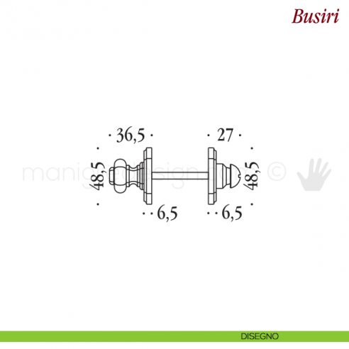 Nottolino per porta Antologhia KBU19 BZG 6B disegno