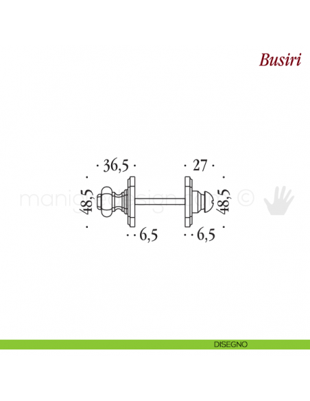 Nottolino per porta Antologhia KBU19 BZG 6B disegno