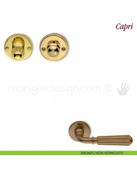 Nottolino per porta Antologhia KCR19 BZG 6B bronzo non verniciato