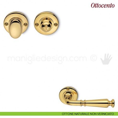 Nottolino per porta Antologhia KOT19 BZG 6B ottone naturale non verniciato