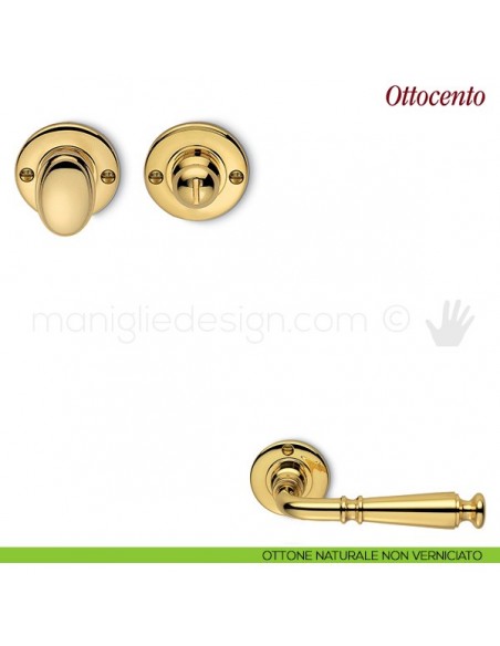 Nottolino per porta Antologhia KOT19 BZG 6B ottone naturale non verniciato