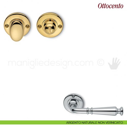 Nottolino per porta Antologhia KOT19 BZG 6B argento naturale non verniciato