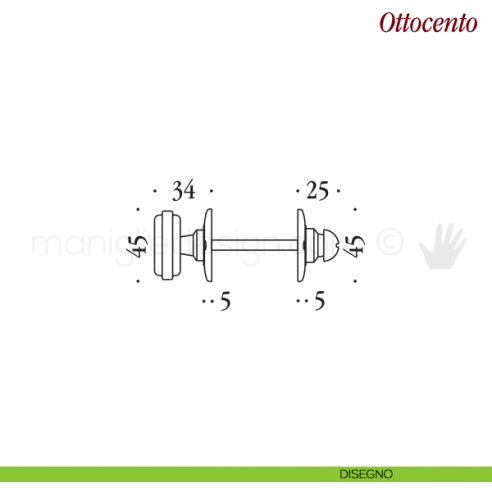 Nottolino per porta Antologhia KOT19 BZG 6B disegno