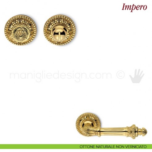 Nottolino per porta Antologhia KIM19 BZG 6B ottone naturale non verniciato