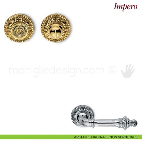 Nottolino per porta Antologhia KIM19 BZG 6B argento naturale non verniciato