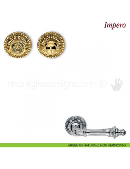 Nottolino per porta Antologhia KIM19 BZG 6B argento naturale non verniciato