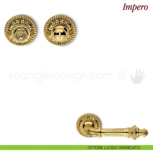 Nottolino per porta Antologhia KIM19 BZG 6B ottone lucido verniciato