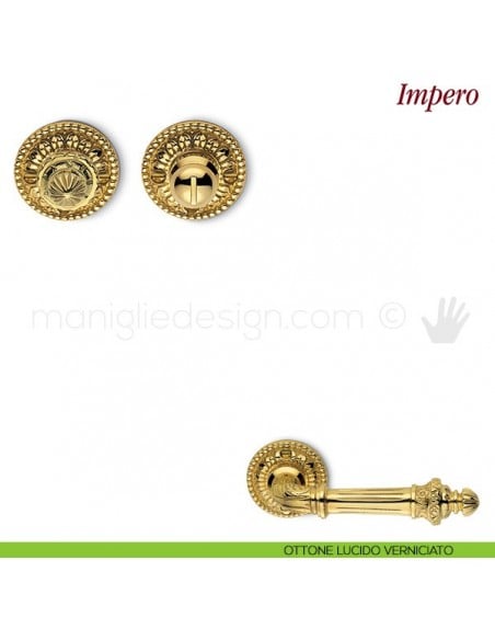 Nottolino per porta Antologhia KIM19 BZG 6B ottone lucido verniciato