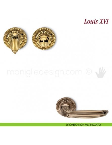 Nottolino per porta Antologhia KLU19 BZG 6B bronzo non verniciato