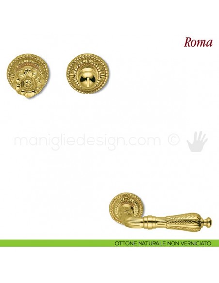 Nottolino per porta Antologhia KSE19 BZG 6B ottone naturale non verniciato