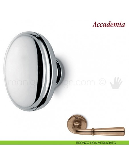 Pomello per mobile Accademia Antologhia bronzo non verniciato