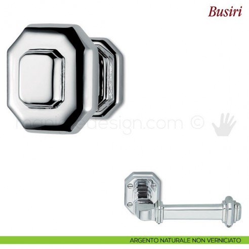 Pomello per mobile Busiri Antologhia argento naturale non verniciato