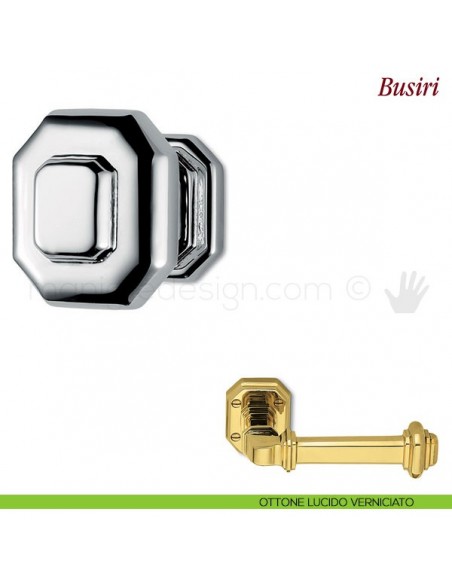 Pomello per mobile Busiri Antologhia ottone lucido verniciato