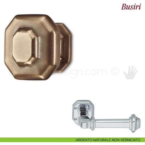 Pomello per mobile Busiri Antologhia argento naturale non verniciato