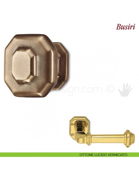 Pomello per mobile Busiri Antologhia ottone lucido verniciato