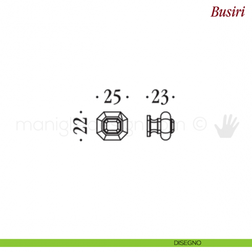 Pomello per mobile Busiri Antologhia disegno