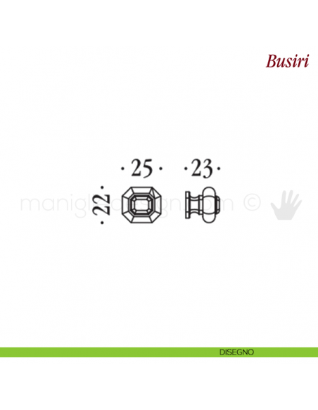 Pomello per mobile Busiri Antologhia disegno