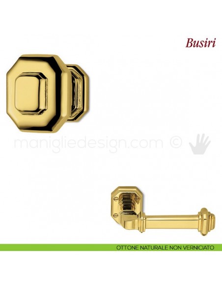 Pomello per mobile Busiri Antologhia ottone naturale non verniciato