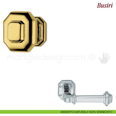 Pomello per mobile Busiri Antologhia argento naturale non verniciato