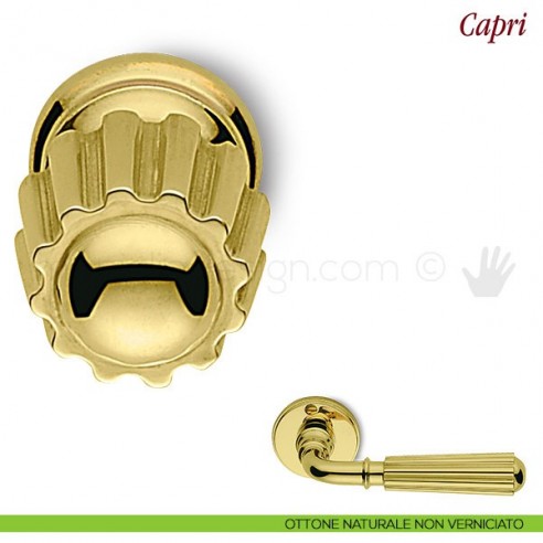 Pomello per mobile Capri Antologhia ottone naturale non verniciato