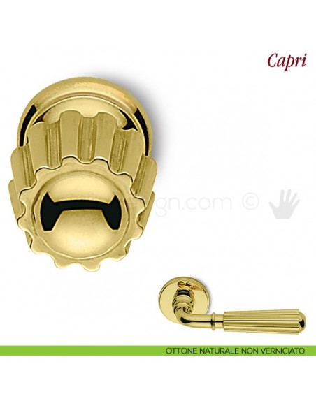 Pomello per mobile Capri Antologhia ottone naturale non verniciato