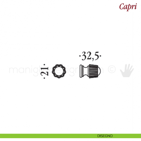 Pomello per mobile Capri Antologhia disegno
