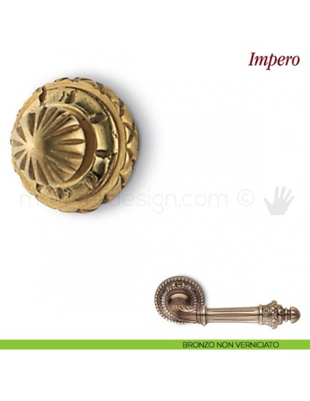 Pomello per mobile Impero Antologhia bronzo non verniciato