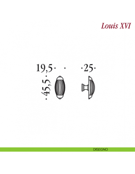 Pomello per mobile Louis XVI Antologhia disegno