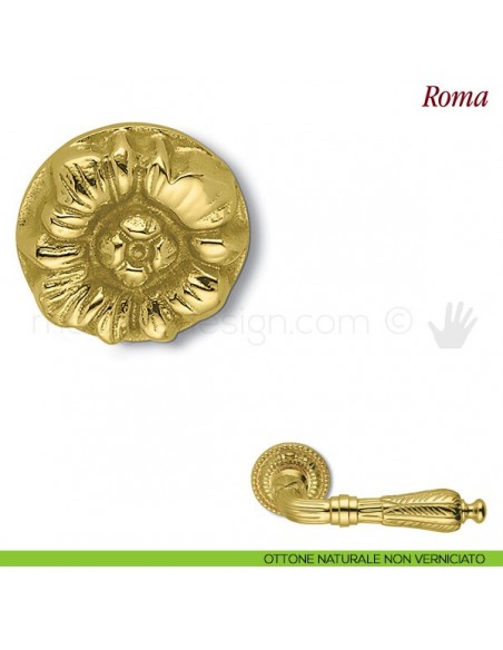 Pomello per mobile Roma Antologhia ottone naturale non verniciato