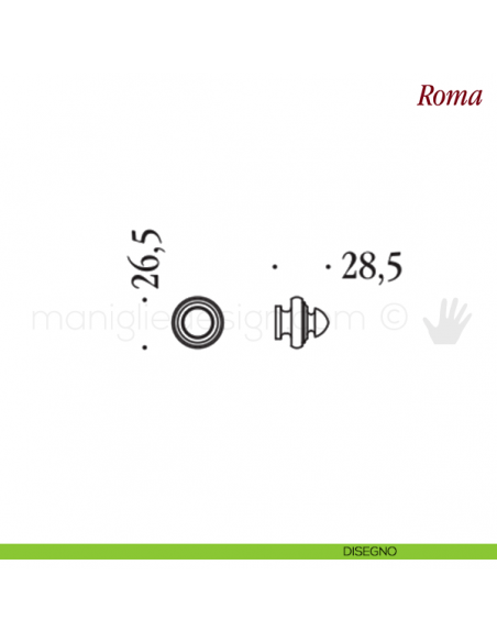 Pomello per mobile Roma Antologhia disegno