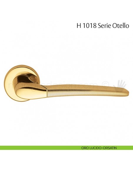 Maniglia per porta H 1018 Otello Valli & Valli oro lucido-orsatin