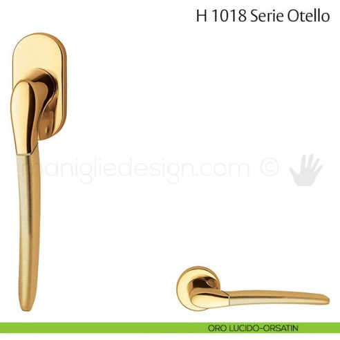 Maniglia per finestra martellina DK H 1018 Otello Valli & Valli orolucido-orsatin