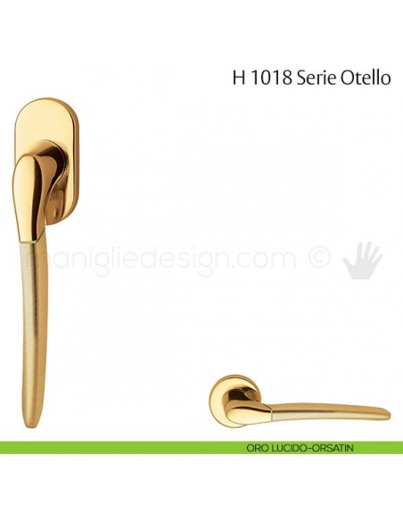 Maniglia per finestra martellina DK H 1018 Otello Valli & Valli orolucido-orsatin