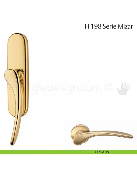 Maniglia per finestra cremonese H 198 Mizar Valli & Valli orsatin
