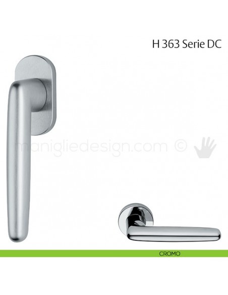 Maniglia per finestra martellina DK H 363 DC Fusital cromo