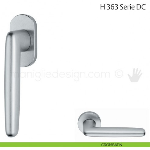 Maniglia per finestra martellina DK H 363 DC Fusital cromsatin