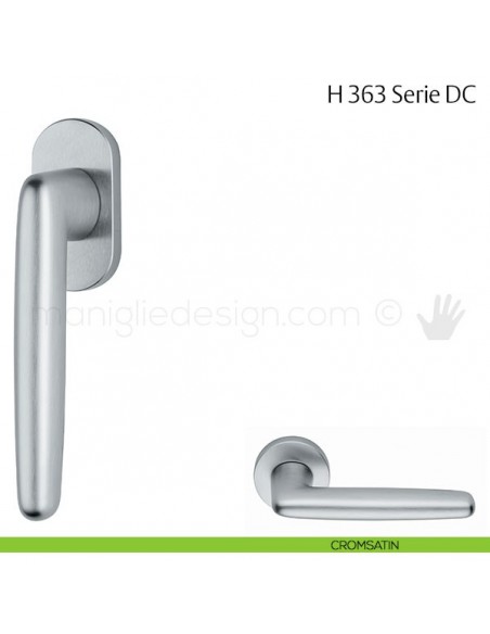 Maniglia per finestra martellina DK H 363 DC Fusital cromsatin