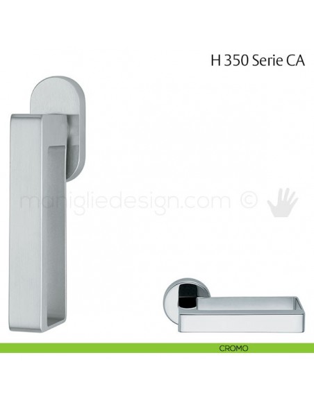 Maniglia per finestra martellina DK H 350 CA Fusital cromo
