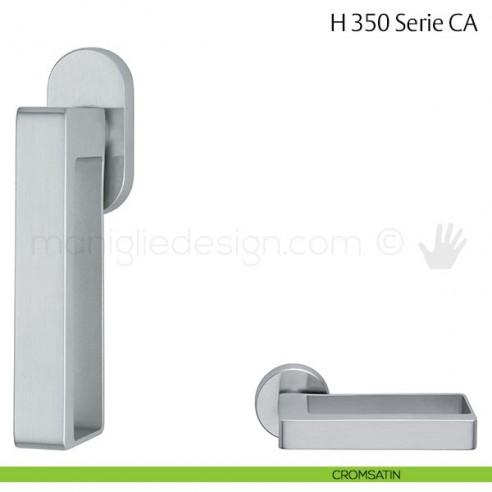 Maniglia per finestra martellina DK H 350 CA Fusital cromsatin
