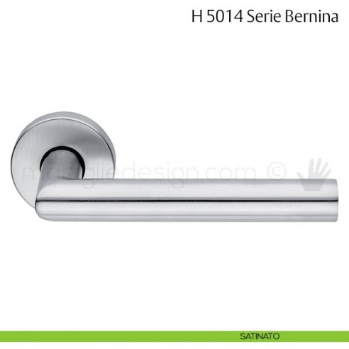Maniglia per porta H 5014 Bernina Fusital satinato