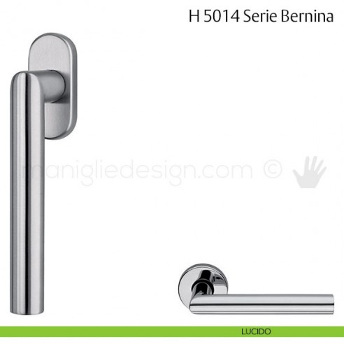 Maniglia per finestra martellina DK H 5014 Bernina Fusital lucido