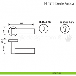 Maniglia per porta H 4744 Artica VCasa Valli & Valli 2