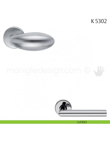 Pomolo per porta K 5302 girevole Fusital lucido